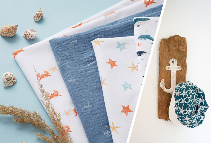 Tissus enfant à motifs maritimes